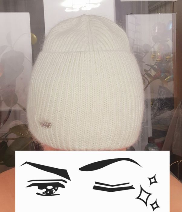 Шапка,ангора,салатовая