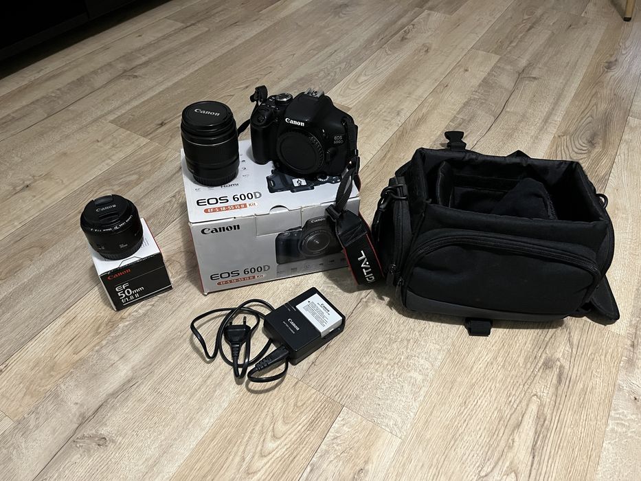 Canon 600D +2 обьектива, сумка и коробки