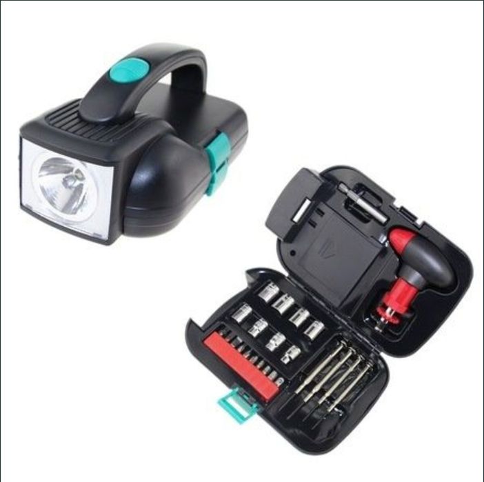 Lanterna de mana led set cu trusa de scule chei tubulare surubelnite

80 lei