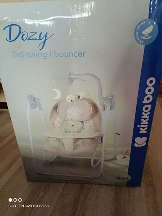 Люлка шезлонг 2в1 kikka boo dozy цвят мента