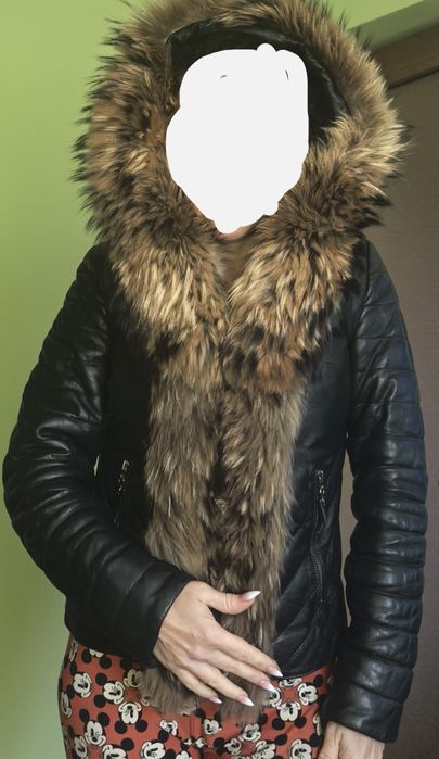 Дамско кожено зимно яке естествена кожа