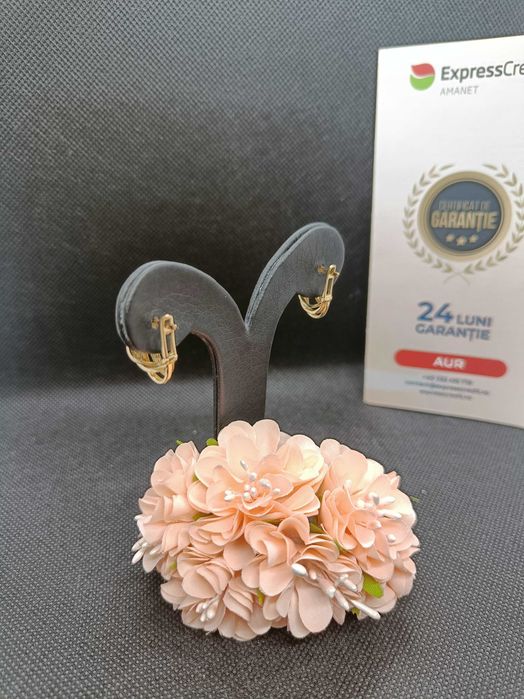 Cercei aur 14K 3.63g (Ag16 Moldova b32276) - Garantie 2 ani!