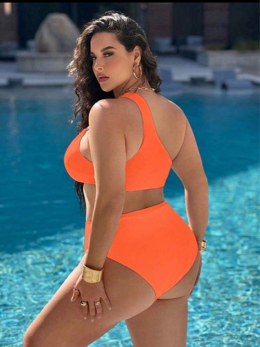 Бански костюм- портокал 2ХЛ