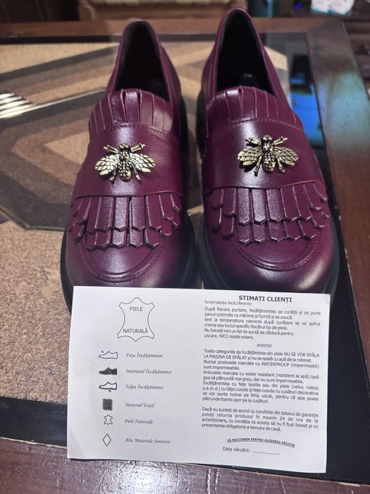 НОВИ-обувки естествена кожа