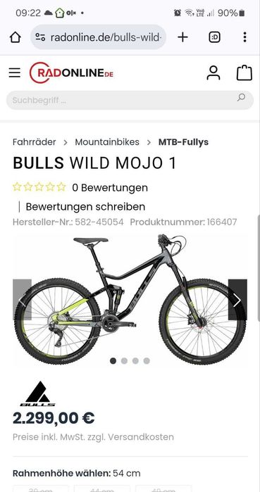 велосипед Bulls Wild Mojo 1 27.5 inch размер 54см 1х11