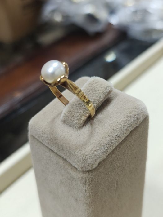 Inel cu perla aur 14k 2.50gr (r)