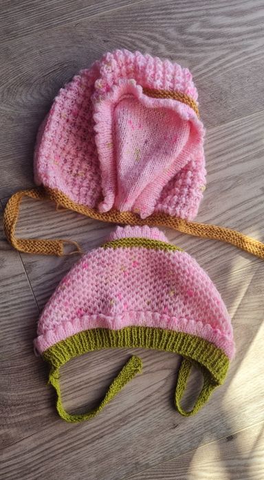 Căciulițe impletite  fetițe 3-6 ani