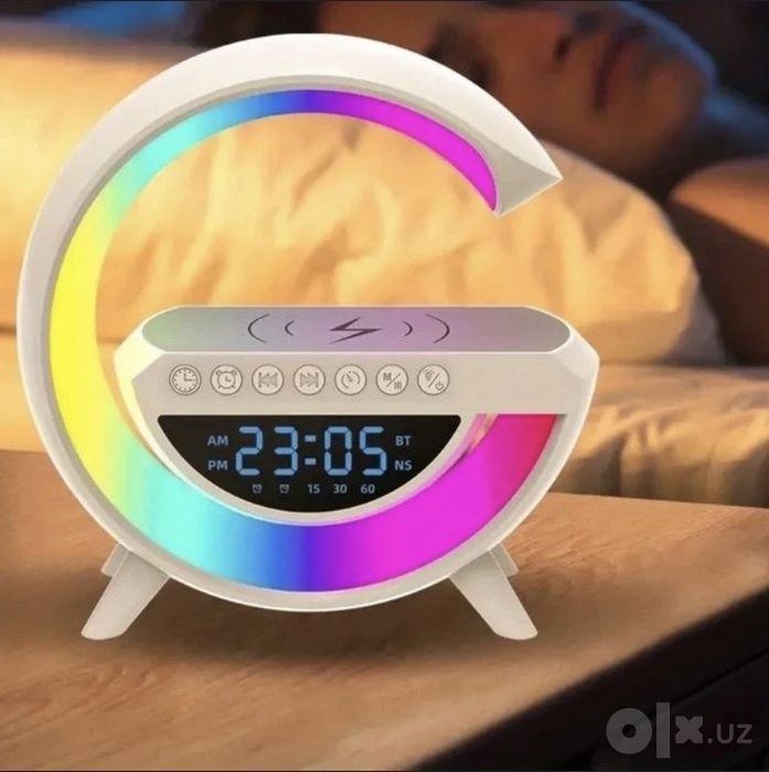 soat led chiroq budilnik va simsiz quvvat 5 tasi 1 da