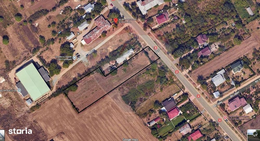 Teren extravilan de vanzare in Frumusani, acces direct DN4