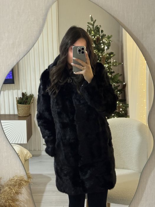 Норковя шуба поперечка