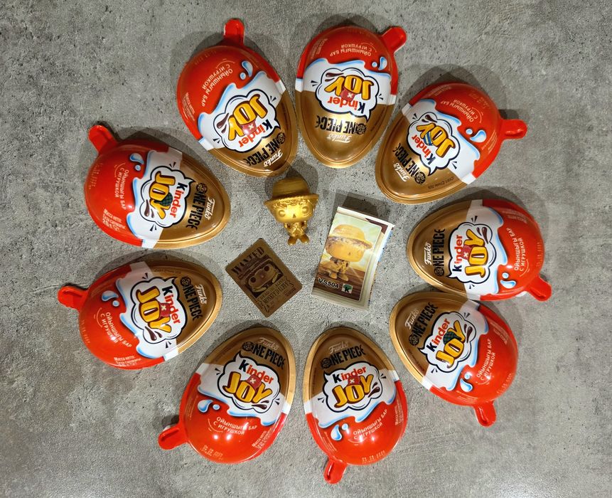 Kinder Joy 'One piece' Луффи золотой VS 504.