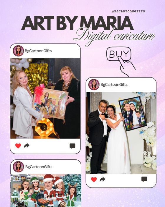 Карикатури върху канава