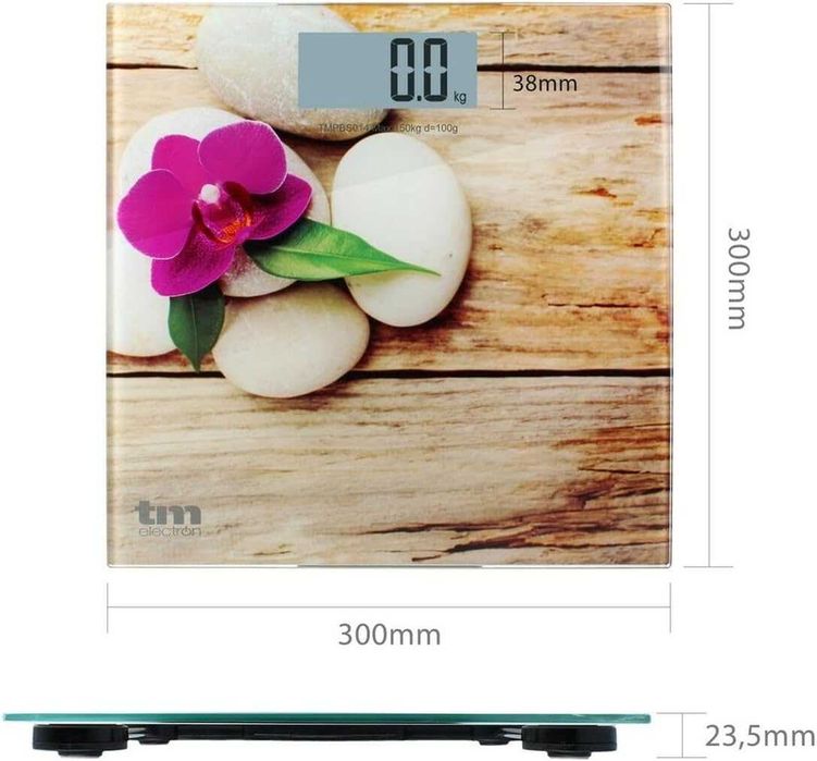 TM Electron TMPBS014 Стъклена везна за баня Zen, цвят дърво, 150кг.