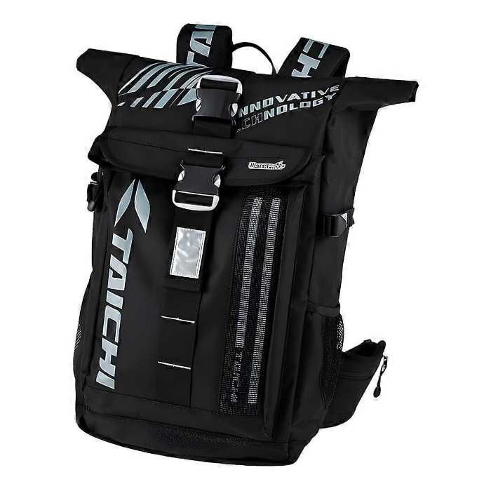 100% Водоустойчива Раница Мото 35L Taichi PA2533 с LED Светлина - Бяла, Червена, Черна, за Мотор, Мотоциклет, Скутер и ATV
