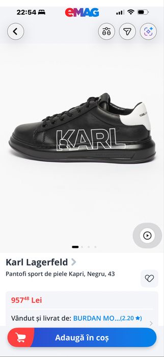 Pantofi sport de piele Karl Lagerfeld
