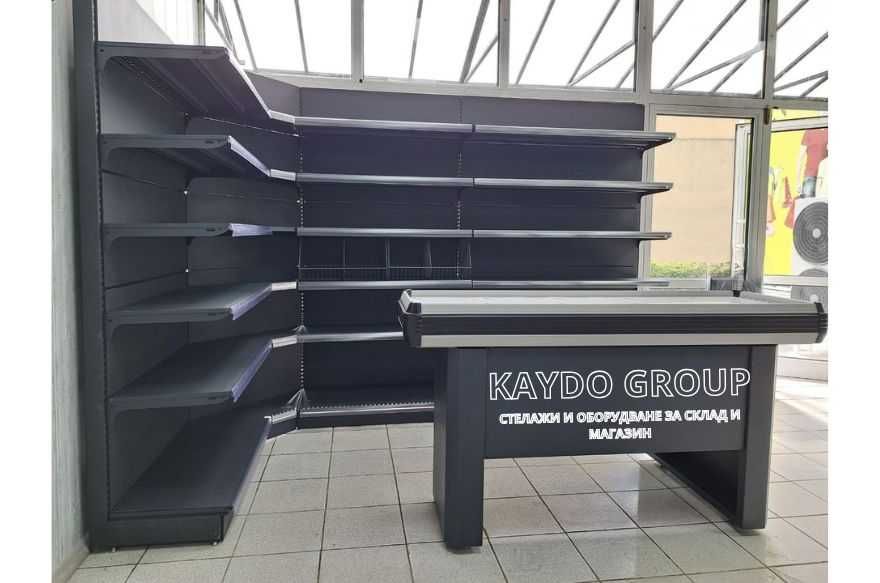 Метален крайстенен стелаж вътрешен ъгъл, R-9016 и r-7016