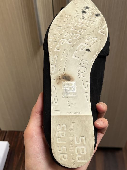 Pantofi (mules) RAS, piele naturală și piele întoarsă