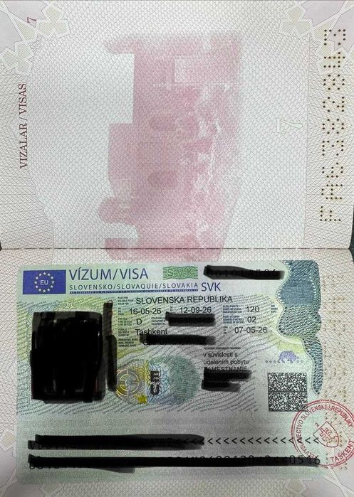 Виза в Словакию и Израиль