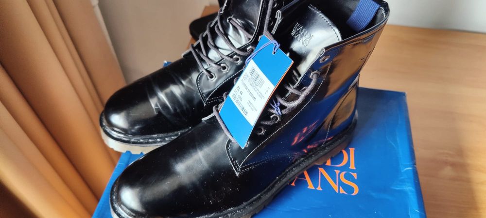 Ghete/bocanci Trussardi Jeans negri pentru barbati,noi cu eticheta, 44