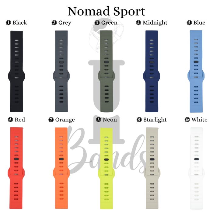 Силиконови каишки Nomad Sport за Samsung/Huawei/Amazfit/Garmin
