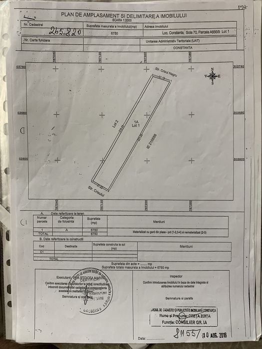 Teren de vanzare  Loturi 310-mp minim  200 euro mp