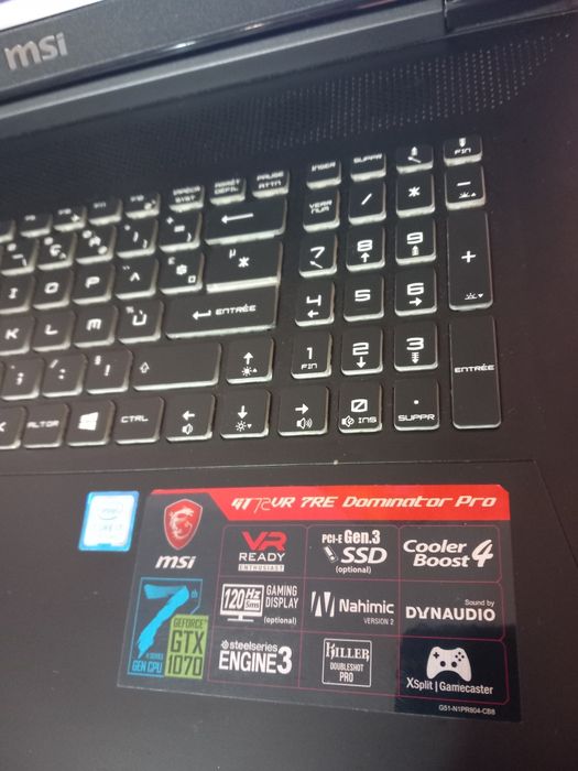 Laptop gaming MSI GT 72 VR 7RE dominator pro