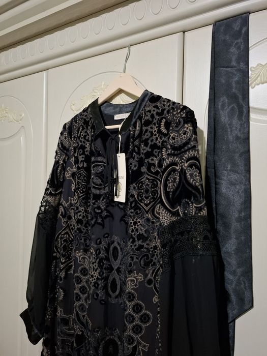 Платье , чистый памбарх , с нежным ремнём