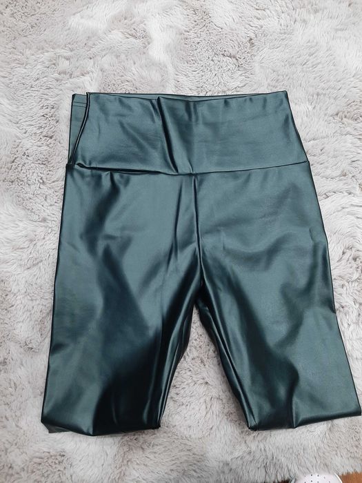 Vand colanti imitatie piele, fete, negri