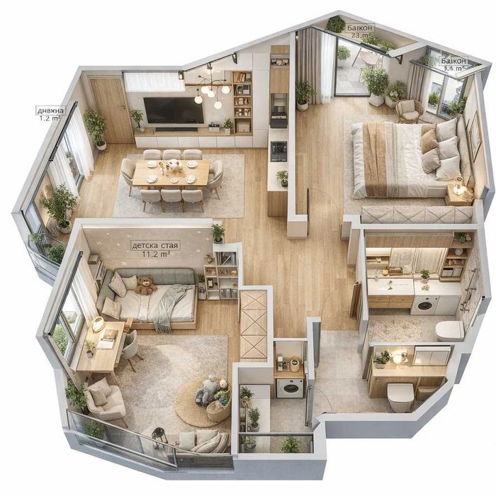 Продава се Тристаен апартамент в Варна, Владислав Варненчик - 81 кв.м за 755 €/кв.м - Снимка #1