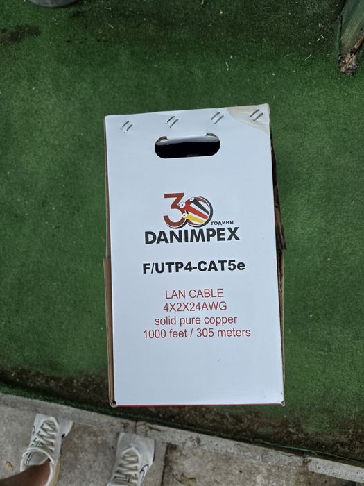 LAN кабел CAT5e F/UTP 305 м (1000 ft) 100% мед, 24AWG – Danimpex