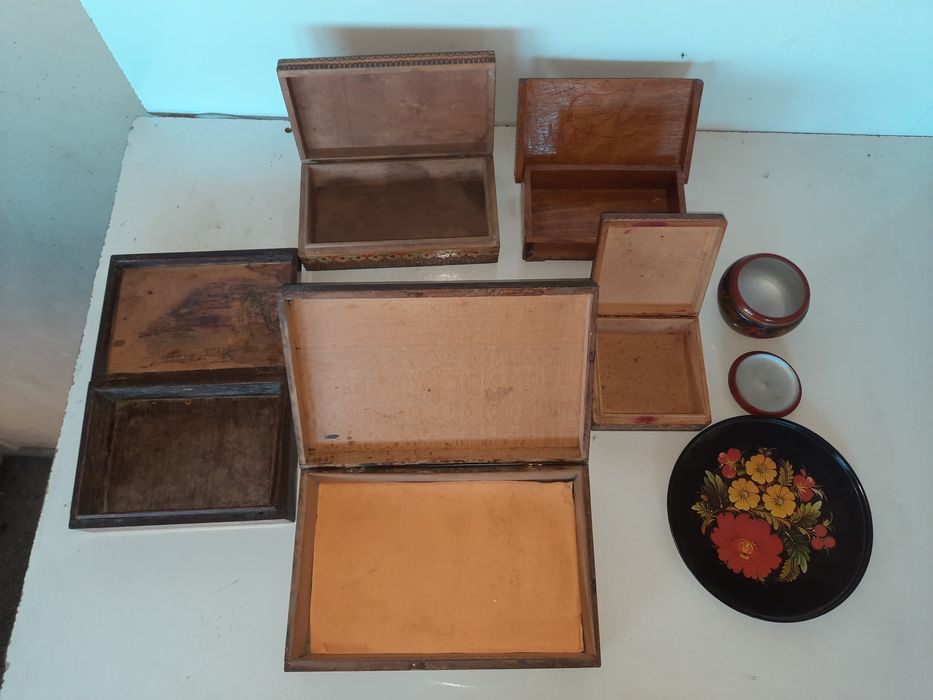 Ретро здрави Руски рисувани дървени кутий