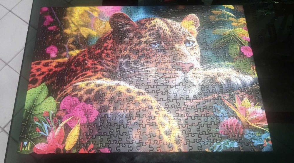 Нов Пъзел 500 елемента CherryPazzi Reclining Leopard в кутия