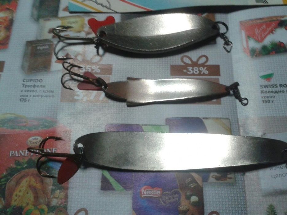 Блесни клатушки щукарски-руски и чешки 38-40 грамови
