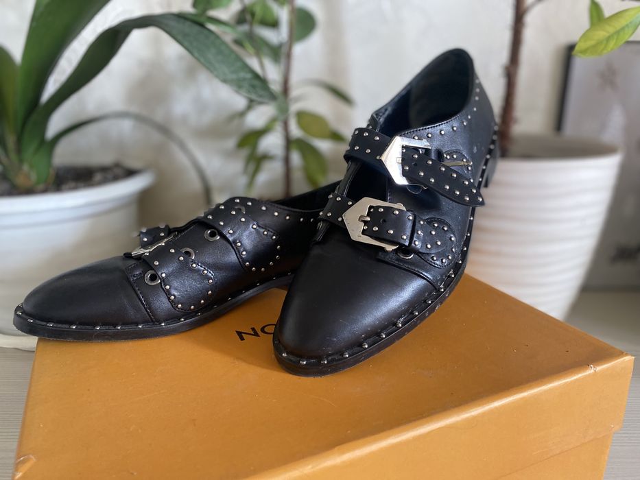 Кожаные ботинки-туфли