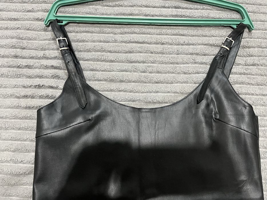 Продам черное коженное платье