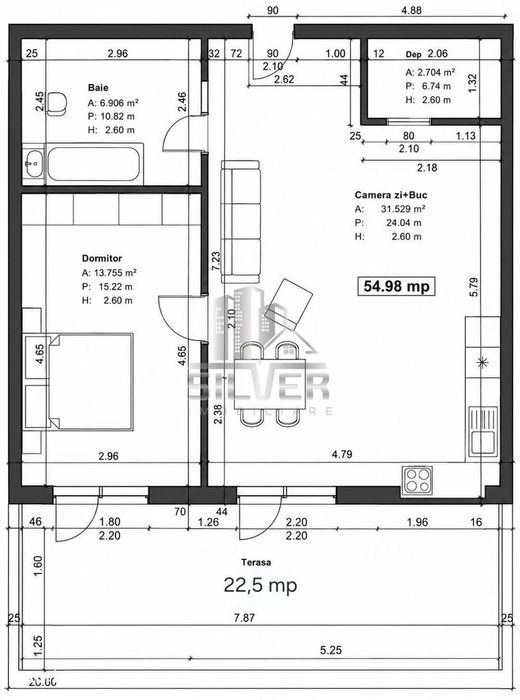 Apartamente cu 2 camere/50-55mp/TERASE 20-52mp/IMOBIL NZEB/TVA INCLUS.
