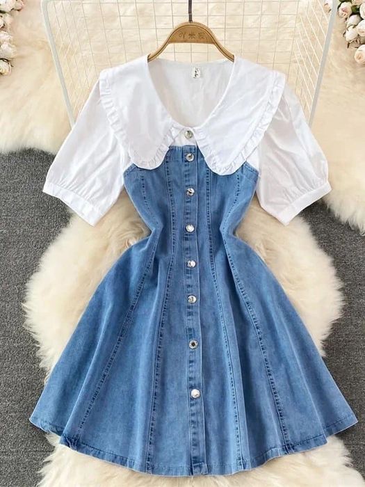 Дънкова рокля лятна