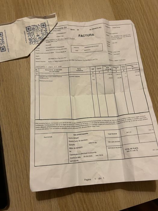 Vand Motorola G86 POWER impecanlbil