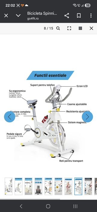 Bicicleta spinning Go4Fit