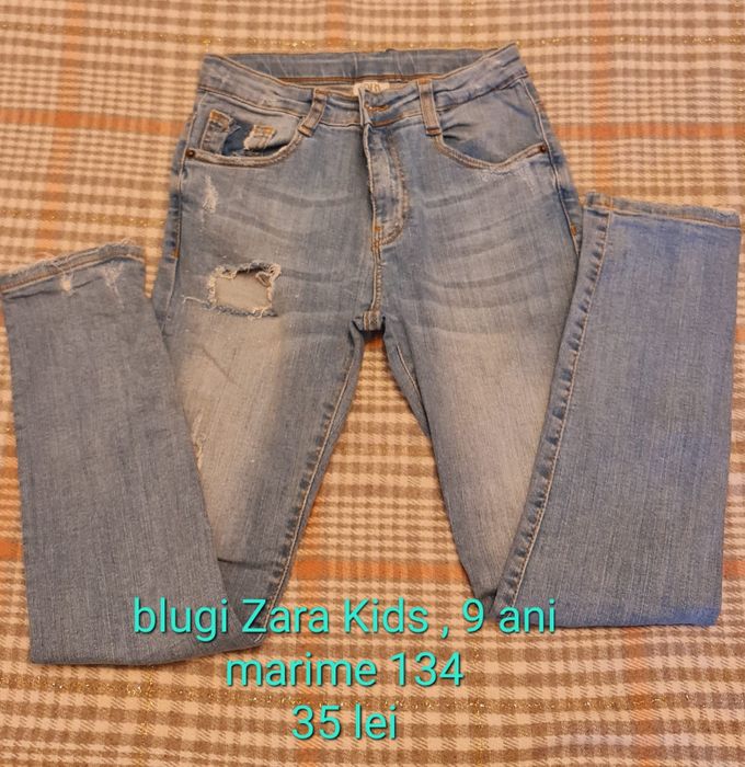 Vand blugi / jeans copii, Zara si H&M, 8-10 ani, marime 128-140