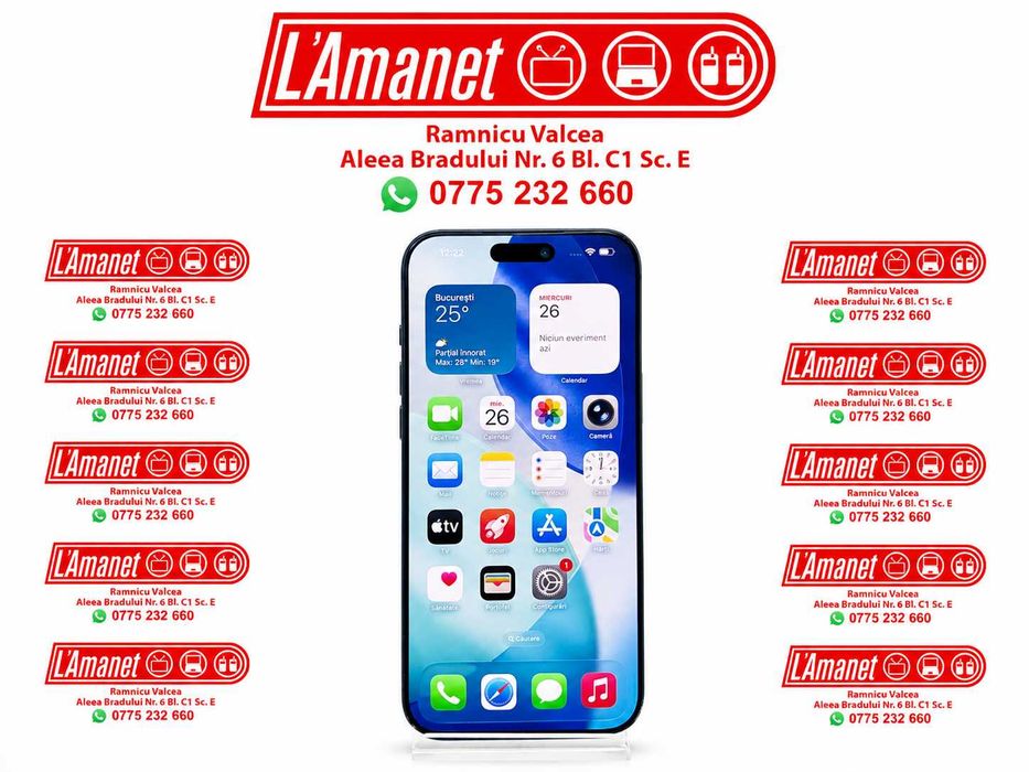 iPhone 17 Pro Max Blue Neverlocked Stare Buna Bateria 100% Garantie 03.11.2026