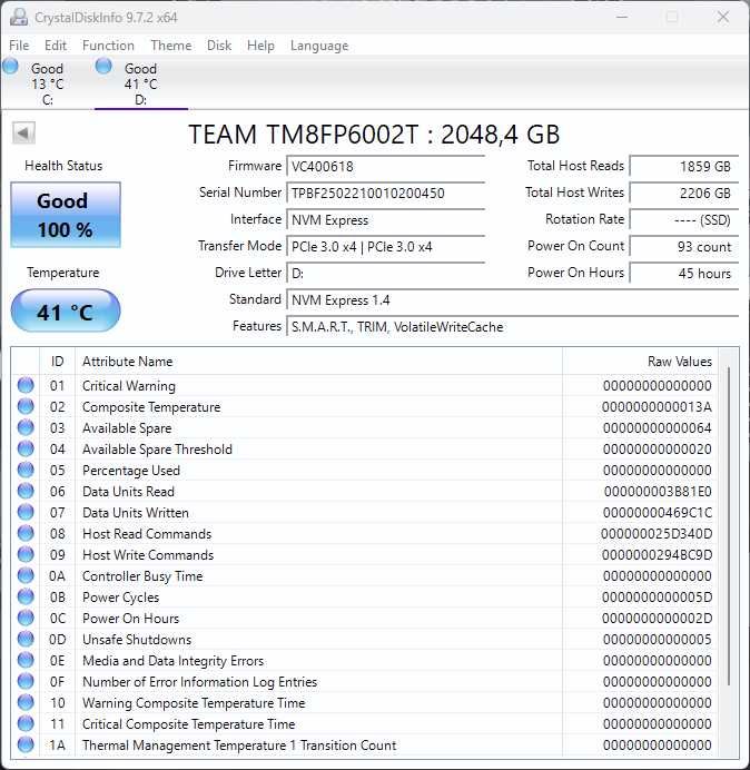 SSD памет TeamGroup MP33 2TB M.2 NvME, PciE Gen3