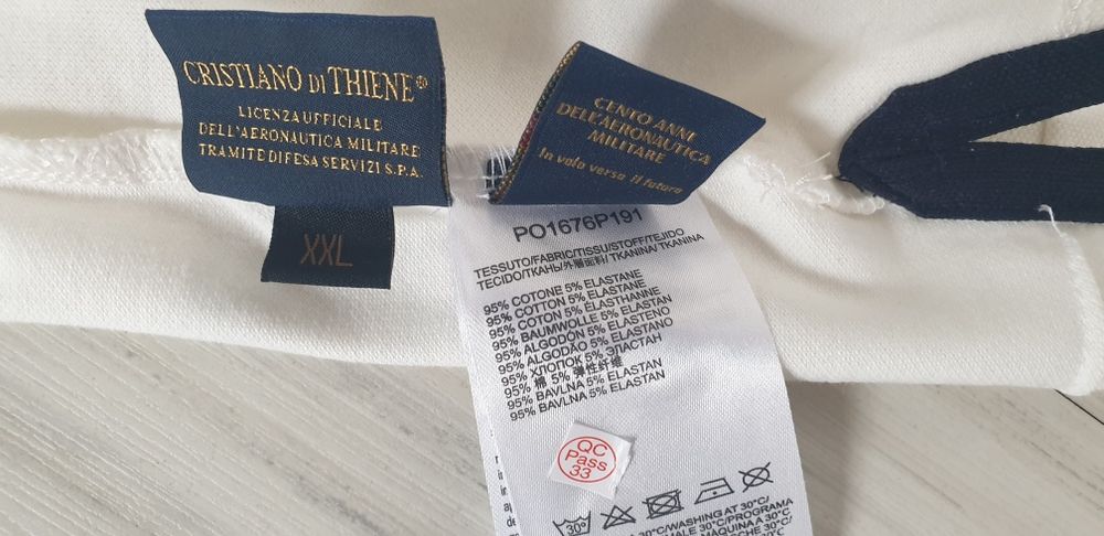 Aeronautica Militare Pique Cotton XL - 2XL НОВО ОРИГИНАЛ Мъжка Тениска