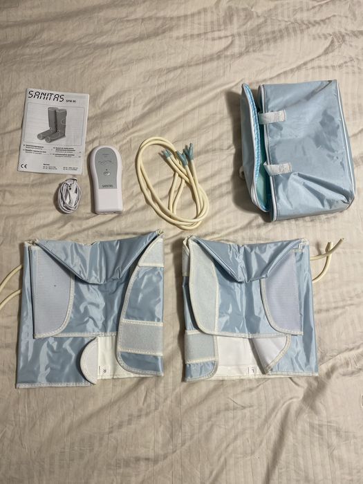 Aparat masaj picioare Sanitas SFM 90 Venen Fit – compresie pneumatică, complet, nou