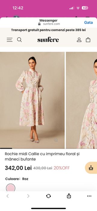 Vand rochie  lunga , marimea 40 cu eticheta