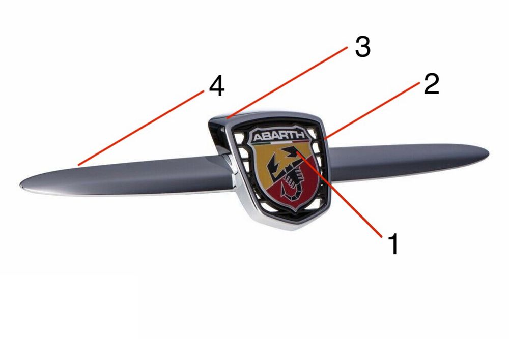 предна емблема Abarth