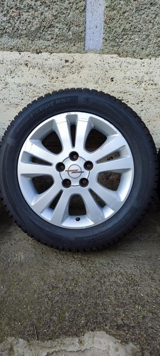 Set 4 jante aliaj Opel Astra H.  Set cauciucuri de iarnă 205/55R16