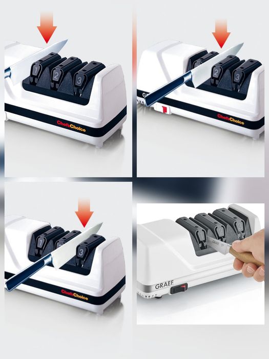 Диамантено електрическо точило за ножове, Graef CC120,75W,бяло