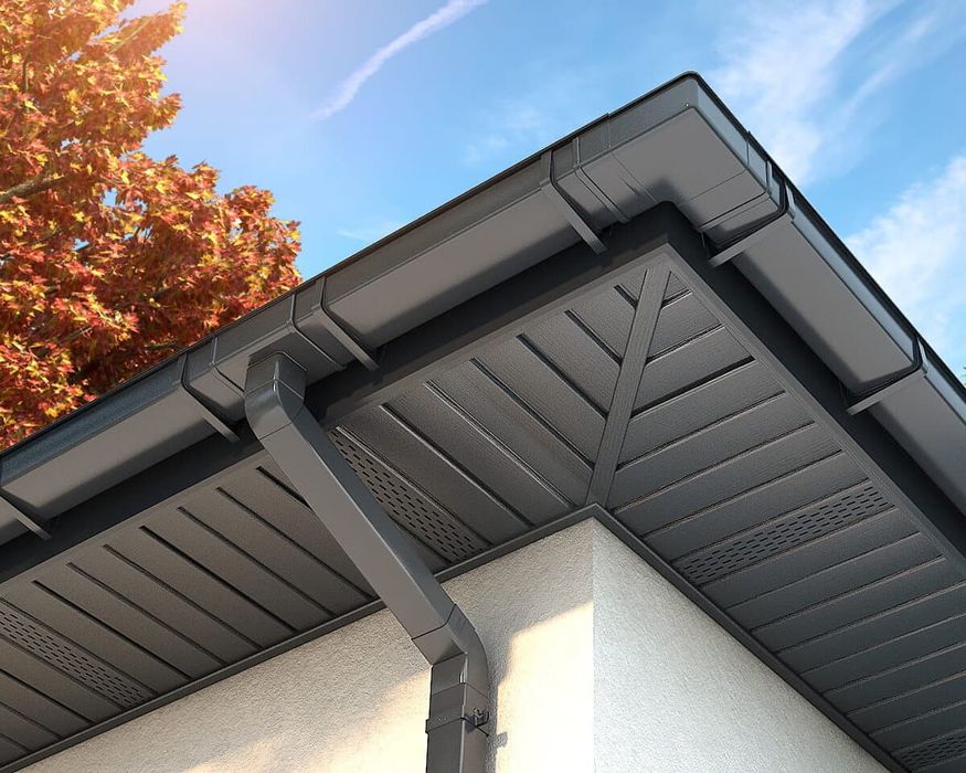 Монтаж водосток. Карнизы. софиты. Водосточные системы