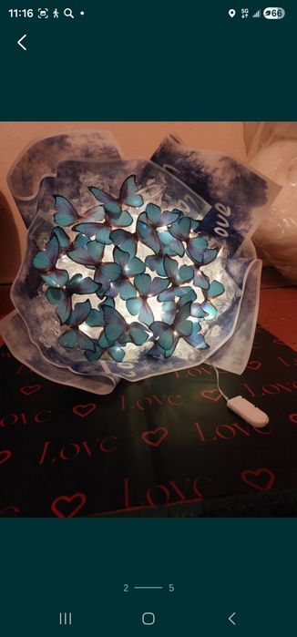 Букет бабочка ручная работа